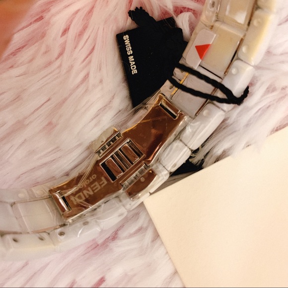 Fendi Ceramic' White Dial Chronograph Quartz Watch - Picture 7 of 8